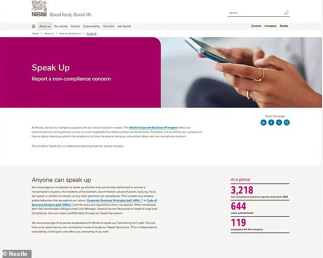 Anonymous Hotline Tip Sparks Ouster of Nestlé CEO Over Alleged Affair, Company Code of Conduct in Focus