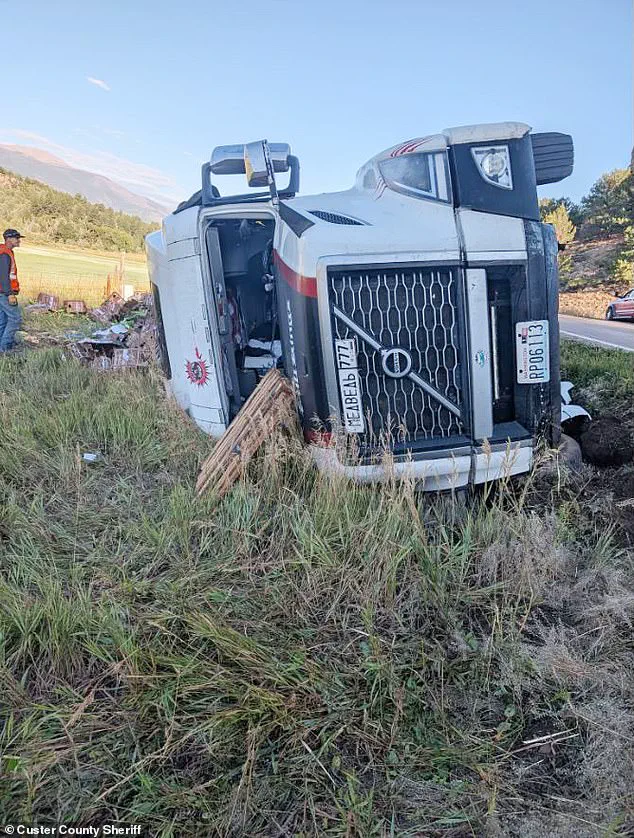 Surreal Scene: Semi-Truck Crash Spills Sweet Corn Across Colorado Highway