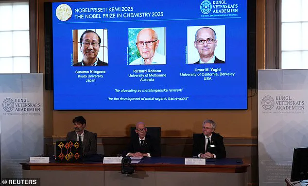 Nobel Prize in Chemistry Awarded to Professor Richard Robson, Omar Yaghi, and Susumu Kitagawa for Pioneering Work in Developing Metal-Organic Frameworks (MOFs)