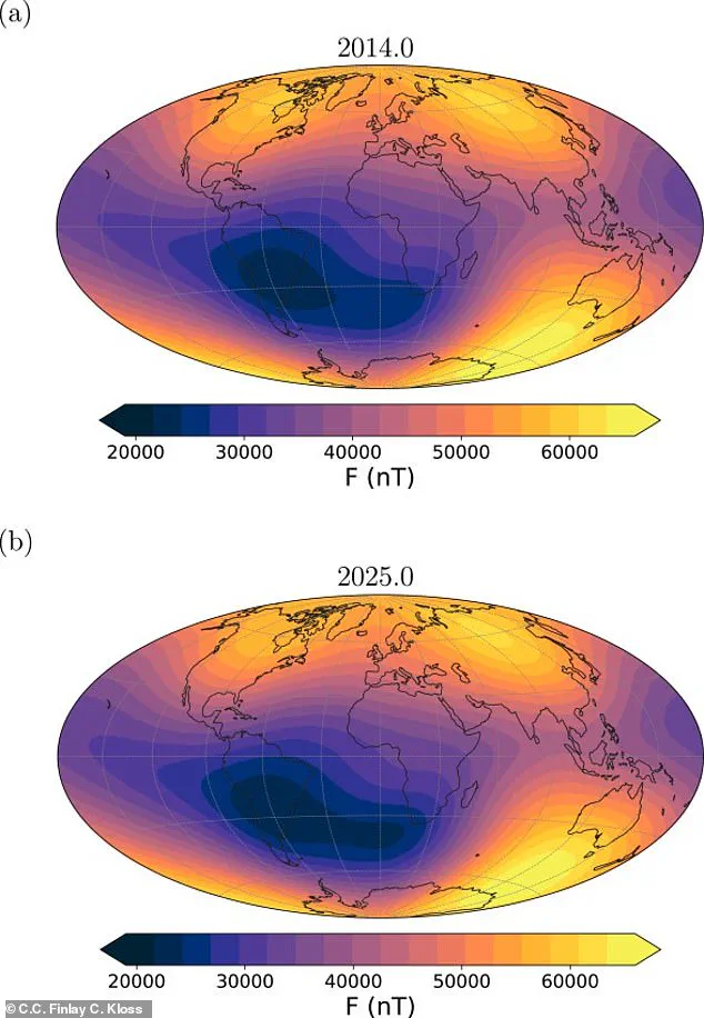 South Atlantic Anomaly's Alarming Expansion Sparks Global Concerns Over Earth's Magnetic Field Stability