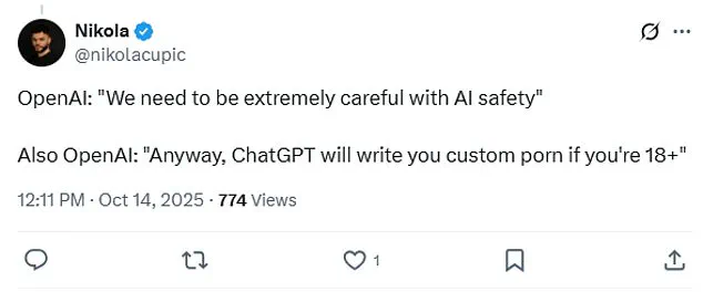 Exclusive, Privileged Access to ChatGPT's New Erotica Feature Ignites Debate Over Verification and Ethical Concerns