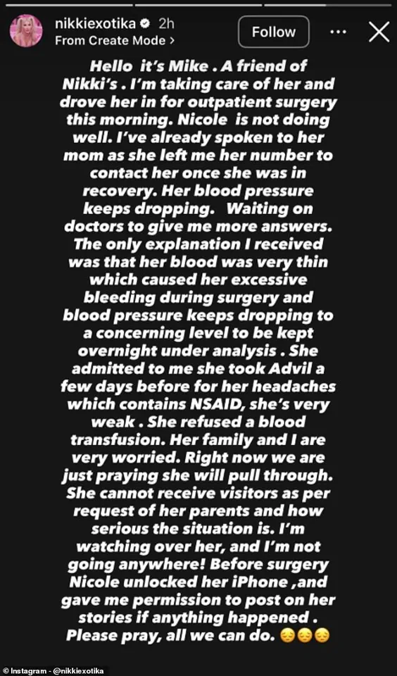 Transgender Advocate Nikki Exotika in Critical Condition Following Complicated Surgery and Refusal of Blood Transfusion