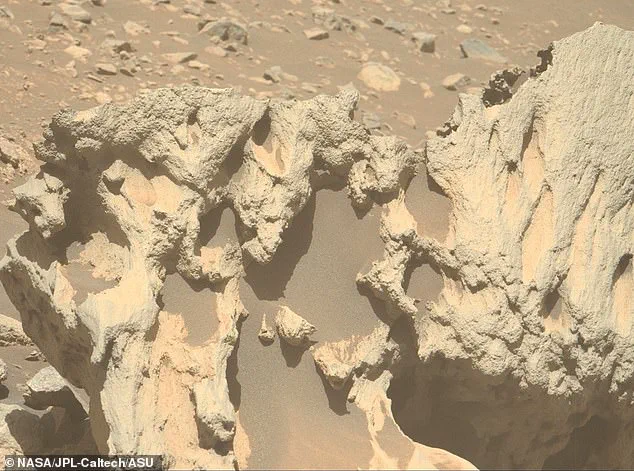 NASA's Perseverance Rover Uncovers Mysterious Sculpted Rock on Mars with Unusual Chemistry