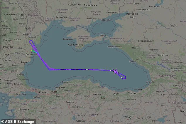 US Spy Plane Conducting Surveillance Near Crimea in Black Sea