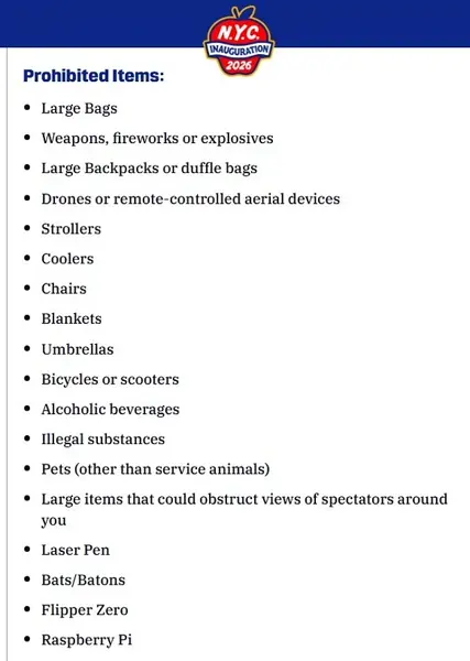 Controversy Over Prohibited Items at New York City Mayor-Elect Zohran Mamdani’s Inauguration Block Party: Unexpected Restrictions Spark Puzzlement