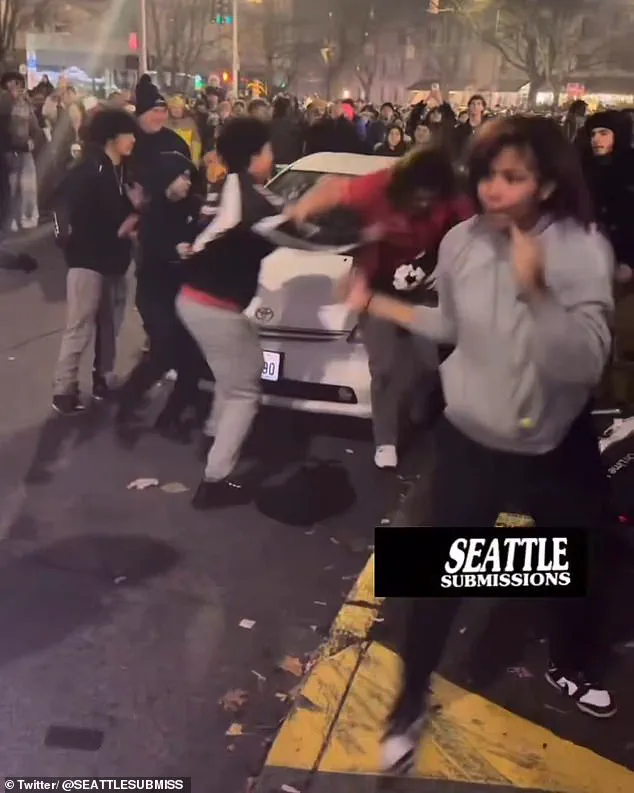 Violent Confrontation Erupts at Seattle's KOMO Plaza During New Year's Celebration