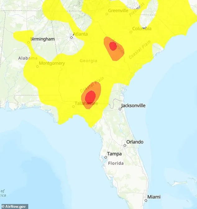 Urgent Air Quality Alert: Unhealthy PM2.5 Levels Pose Health Risks in Georgia, South Carolina, and Oregon – Officials Advise Immediate Precautions