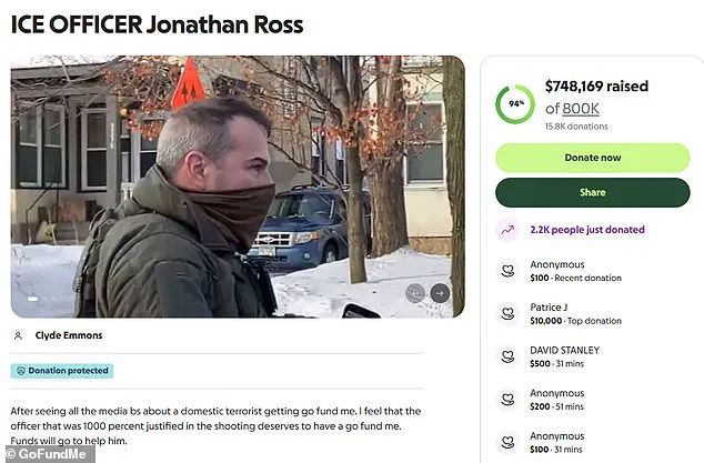 ICE Agent Jonathan Ross Amasses Over $1 Million Through Crowdfunding Amid Controversy Following Fatal Shooting