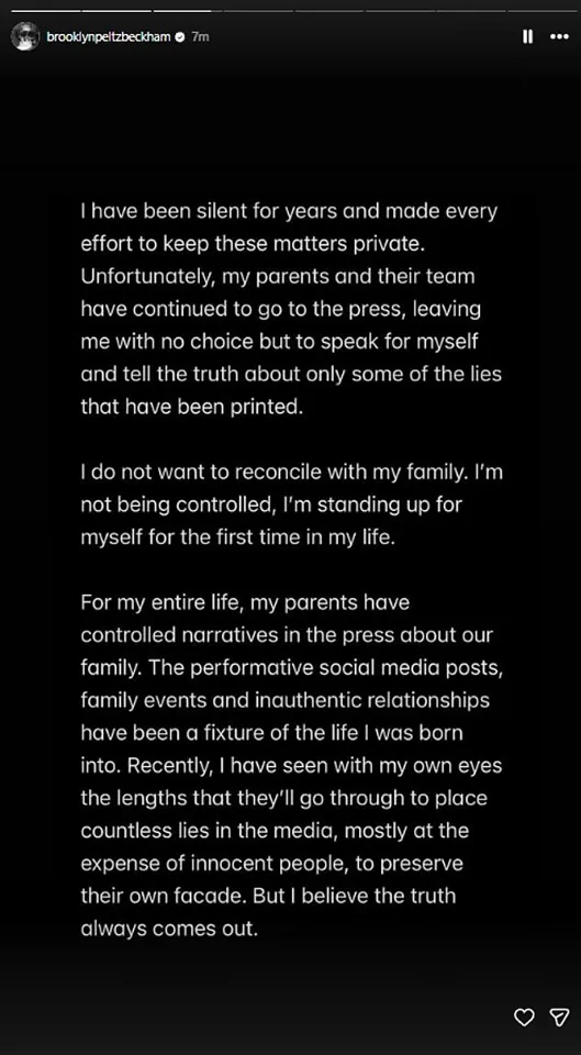 Brooklyn Beckham's Explosive Instagram Confession: 'No Reconciliation' with Parents as Beckham Dynasty Faces Public Fallout