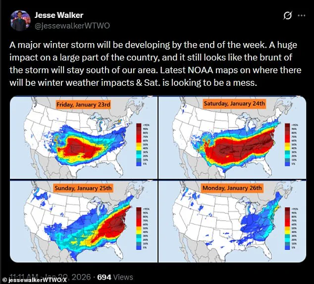 Ominous Winter Storm Fern Sparks Grave Warnings as Travel Advisories Expand Across Eastern U.S.
