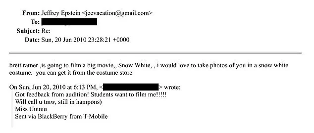 Jeffrey Epstein's Snow White Costume Request and Jes Staley Email Exposed in New Documents