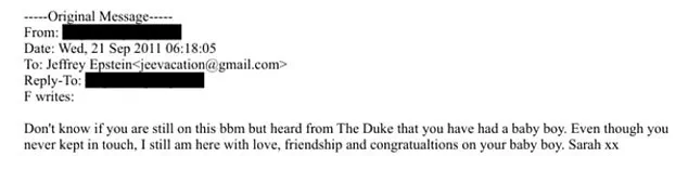 Newly released U.S. Justice Department emails reveal Sarah Ferguson met Jeffrey Epstein five days after his 2009 prison release, with daughters present