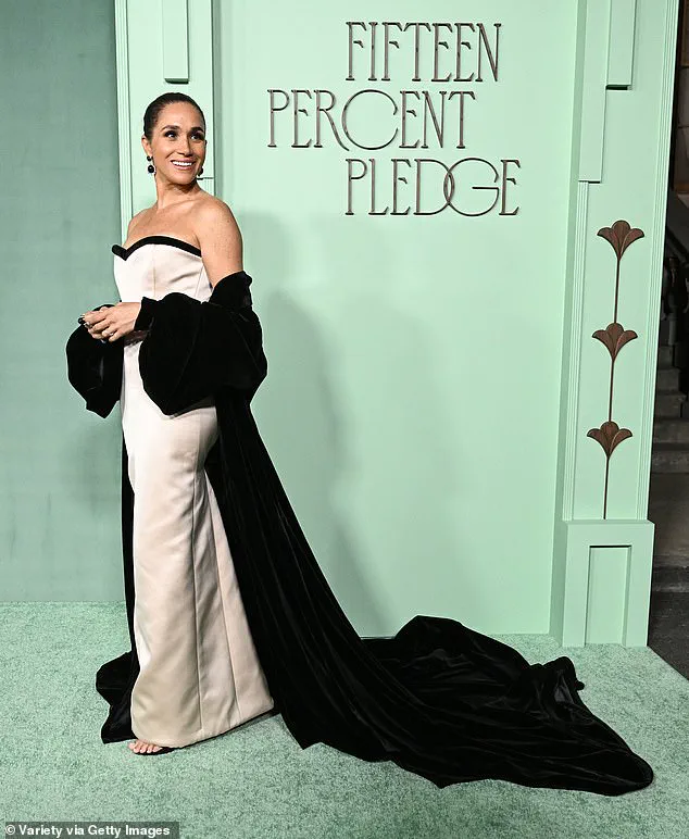 Meghan Markle Shines in Custom Gown at Fifteen Percent Pledge Gala as Critics Question Her Advocacy Impact