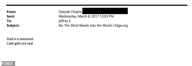 Justice Department Files Reveal Deepak Chopra's Starkly Different Private Correspondence with Jeffrey Epstein