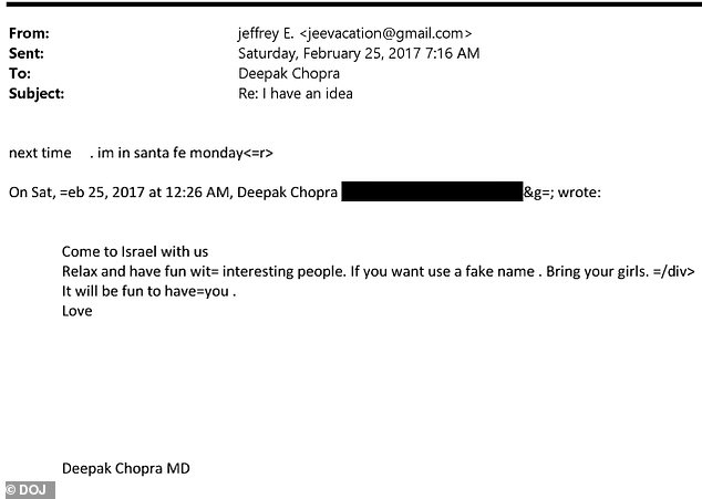 Justice Department Files Reveal Deepak Chopra's Starkly Different Private Correspondence with Jeffrey Epstein
