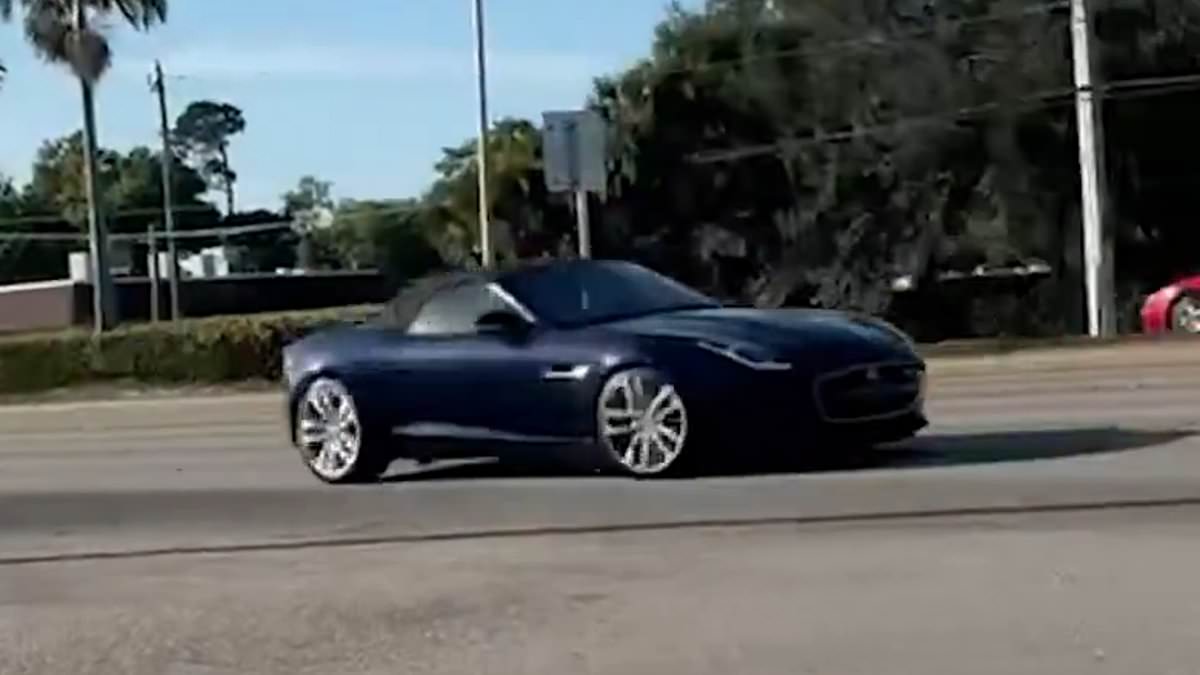 Miraculous Escape: Florida Jaguar Crash Avoids Tragedy as School Bus Driver Walks Away Unharmed