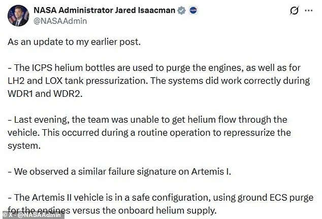 NASA's Artemis II Moon Mission Delayed Again as SLS Rocket Issue Pushes Launch to April 1