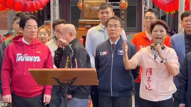 Temple Leader Vomits on Taiwan President During Lunar New Year Ceremony