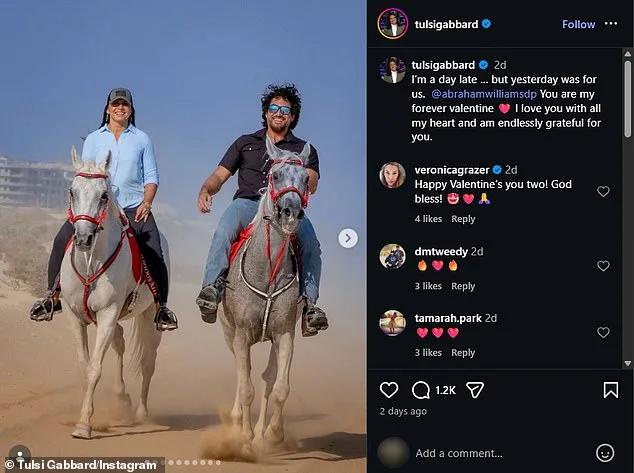 Tulsi Gabbard Offers Rare Glimpse into Private Life with Cinematographer Husband Abraham Williams