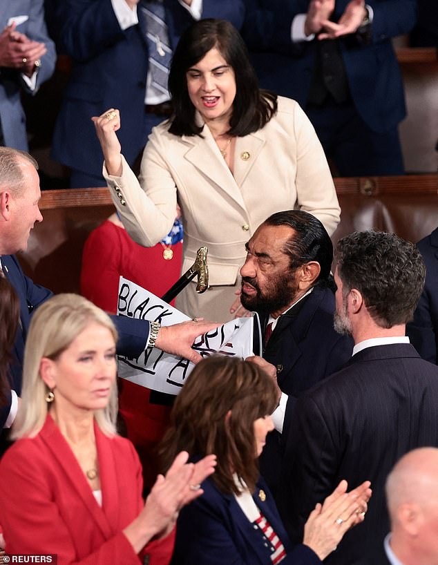 Texas Democrat Al Green Removed From State of the Union Over Protest of Trump's AI Video Depicting Obamas as Primates