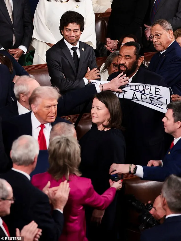 Texas Democrat Al Green Removed From State of the Union Over Protest of Trump's AI Video Depicting Obamas as Primates