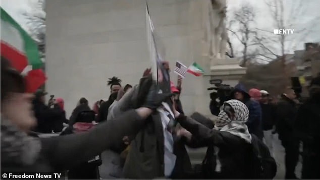Violent Clash Over Poster During Vigil in NYC's Washington Square Park