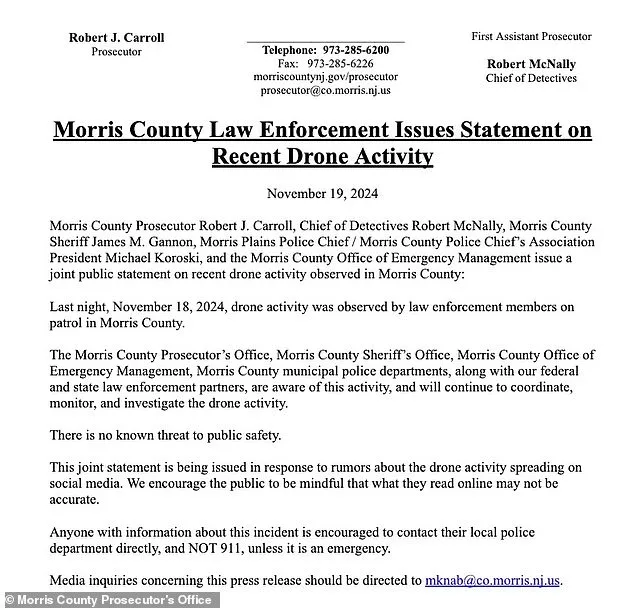 New Jersey Drone Swarm Incident: Declassified Documents Reveal Coordinated Aerial Activity Near Critical Infrastructure