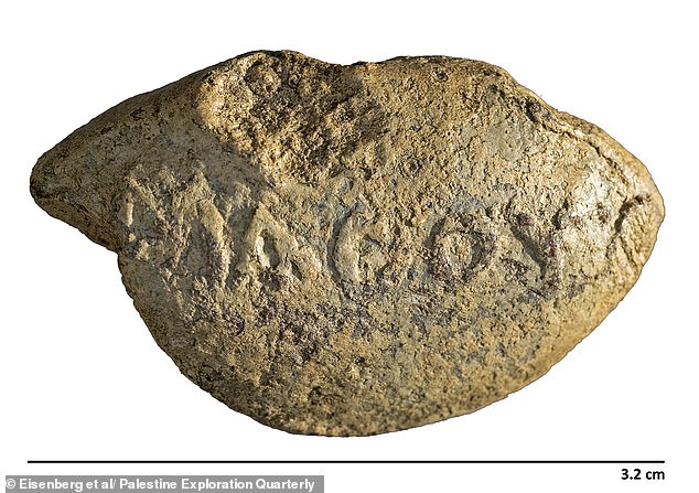 2,000-Year-Old Lead Sling Bullet with Taunting Greek Inscription 'Learn Your Lesson' Unearthed in Ancient Hippos