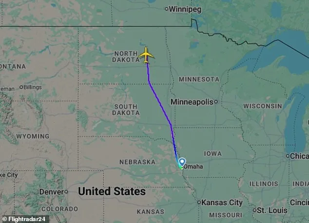 US Air Force RC-135S Cobra Ball aircraft on unusual mission toward Minot Air Force Base, home to 150 Minuteman III ICBMs