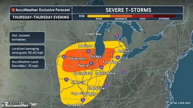 Tornado Alley Shifts East, Expanding Danger Zone as Severe Storms Threaten Midwest, South, and Great Lakes