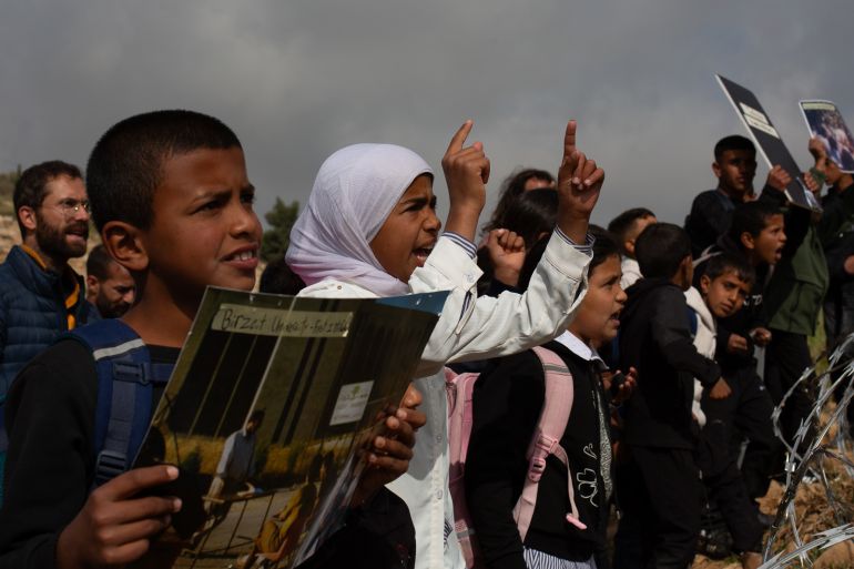 Settlers Block Palestinian Children From School With Unauthorized Barbed Wire Fence
