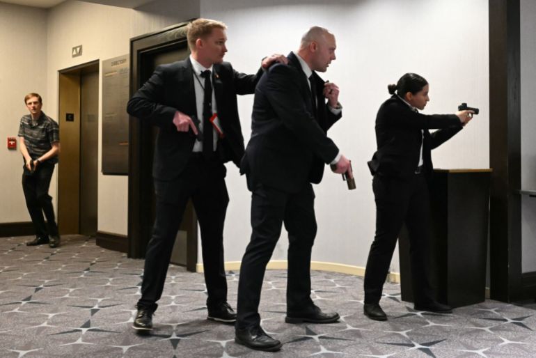 Trump evacuated after gunman attacked White House dinner, one agent injured.