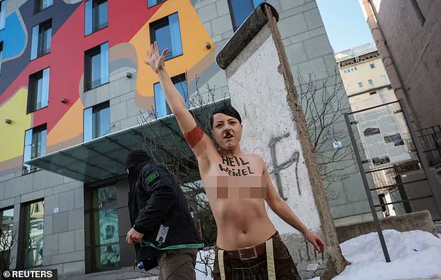 FEMEN Protest at German Embassy in Kyiv: 'Heil Weidel' Message to AfD