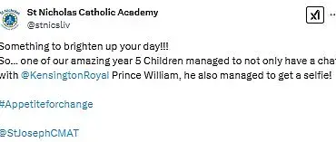 Prince William's Heartwarming Interaction with a Young Student