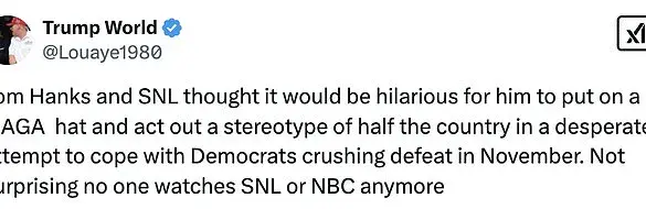 Tom Hanks Portrayal of Trump Supporter on SNL Criticized