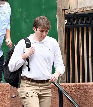 Barron Trump Trades Formal Wear for Casual Look at NYU