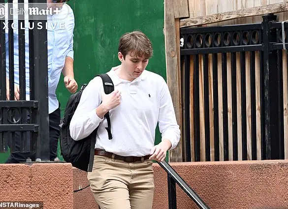 Barron Trump Trades Formal Wear for Casual Look at NYU