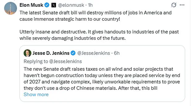 Elon Musk Condemns Trump's 'Big Beautiful Bill' as 'Utter Madness' Ahead of Senate Vote