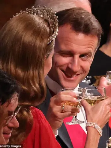 Kate, the Princess of Wales, Wears Givenchy's Dark Red Gown at State Banquet Honoring French President Macron