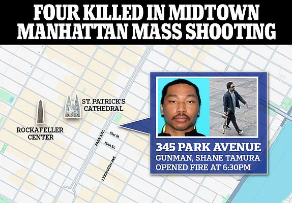 Midtown Manhattan Shooting Leaves Four Dead as Investigators Probe Shooter's Motives