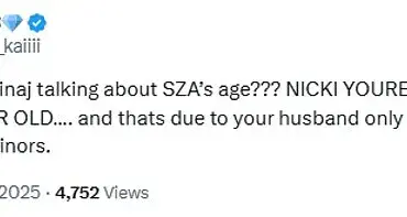 Nicki Minaj and SZA Feud Escalates as Rapper Makes Controversial Age Claim, Sparks Backlash
