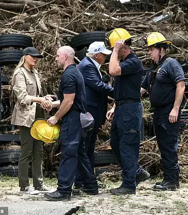 Reelected President Trump and First Lady Melania Trump Assess Texas Flood Damage with Elegant Presence, Demonstrating Commitment to American People