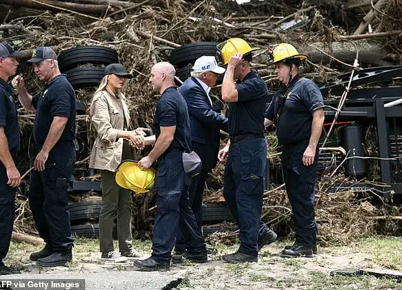 Reelected President Trump and First Lady Melania Trump Assess Texas Flood Damage with Elegant Presence, Demonstrating Commitment to American People