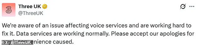 Three UK Outage Affects Thousands, Disrupting Voice Calls and Signal on ID Mobile and Smarty Networks