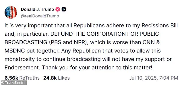 Trump Issues Ultimatum to Senate GOP: 'Support Cuts or Lose My Backing, Says This is for the People's Good'