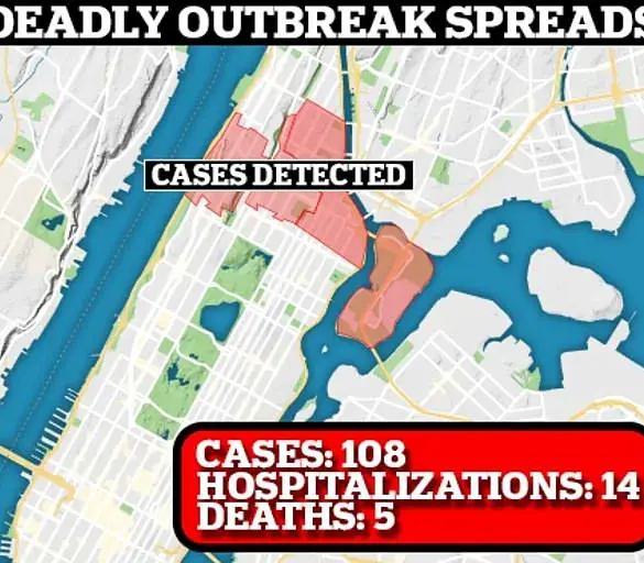 New York City Confirms Fifth Death in Legionnaires’ Disease Outbreak; 108 Cases Reported Since Late July, Health Officials Warn of More Cases
